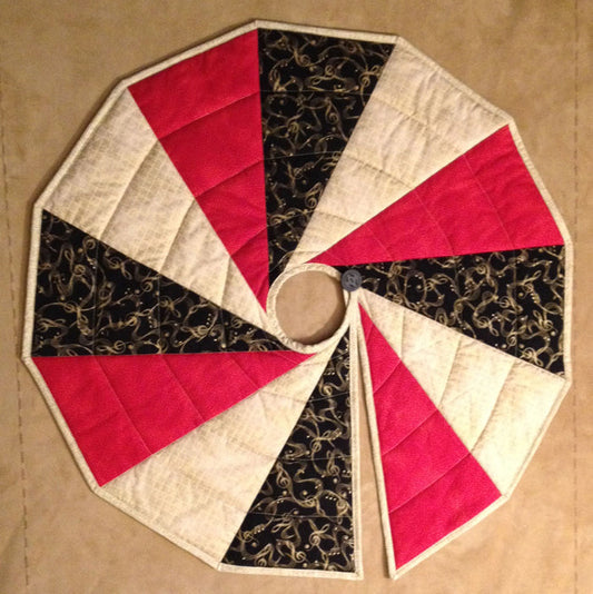 Modern Two Sided Tree Skirt Quilt SEW-104e - Downloadable Pattern