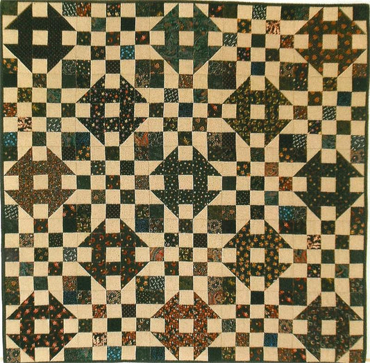 Checkerboard Churn Dash Quilt Pattern SP-105 - Paper Pattern