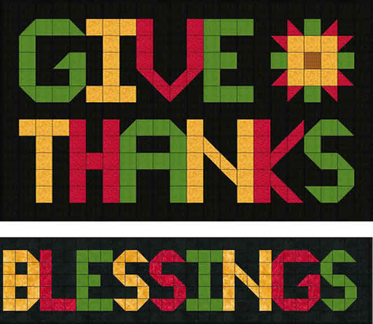 Give Thanks, Blessings Wall Hanging SP-202e - Downloadable Pattern