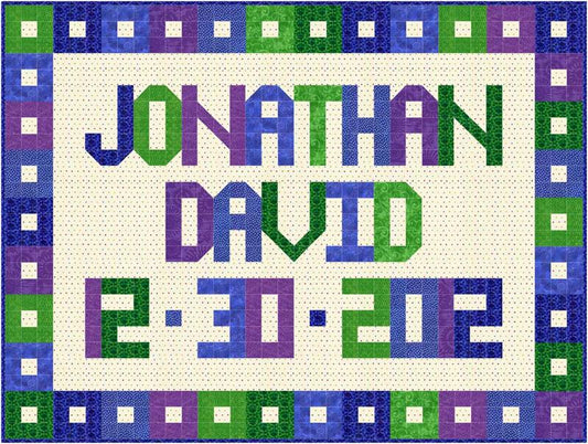 Personalized Baby Messages Wall Hanging SP-205e - Downloadable Pattern