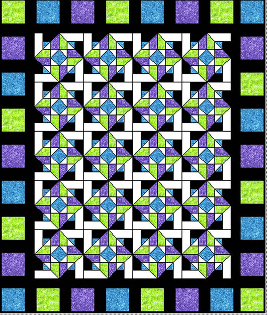 Double Effect Quilt SQD-111e - Downloadable Pattern