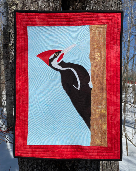 Pileated Woodpecker Wall Hanging STEM-112e - Downloadable Pattern