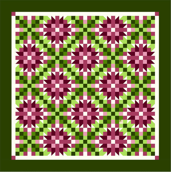 Wild Irish Rose Quilt TTQ-101e  - Downloadable Pattern