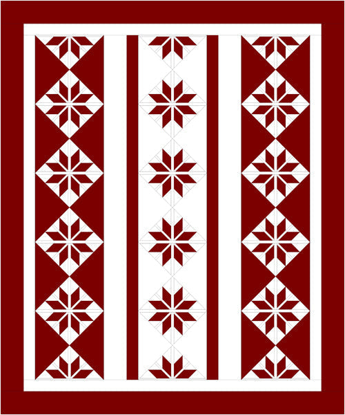 Scandinavian Star Quilt Pattern TTQ-105 - Paper Pattern