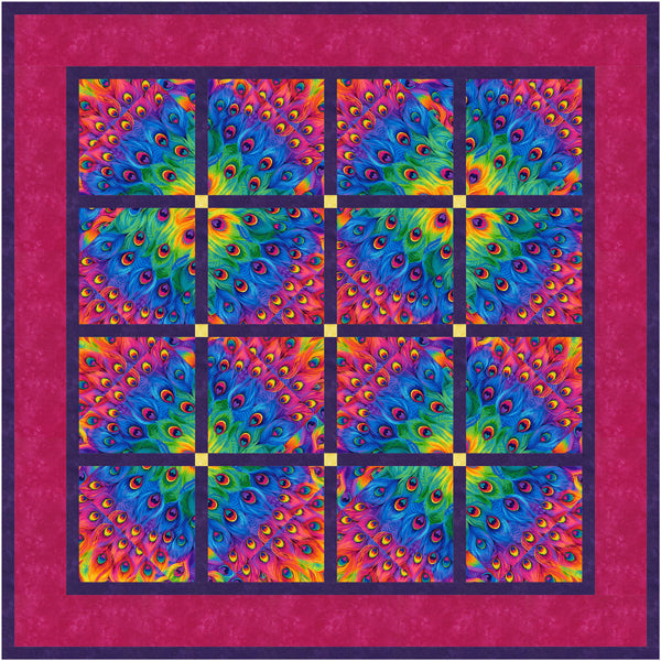 Peacock Prism Quilt Pattern TTQ-123 - Paper Pattern