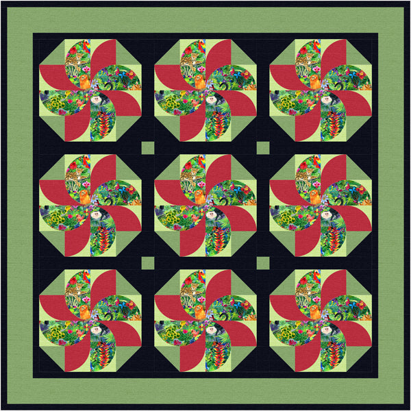 Jungle Flora Quilt TTQ-136e - Downloadable Pattern