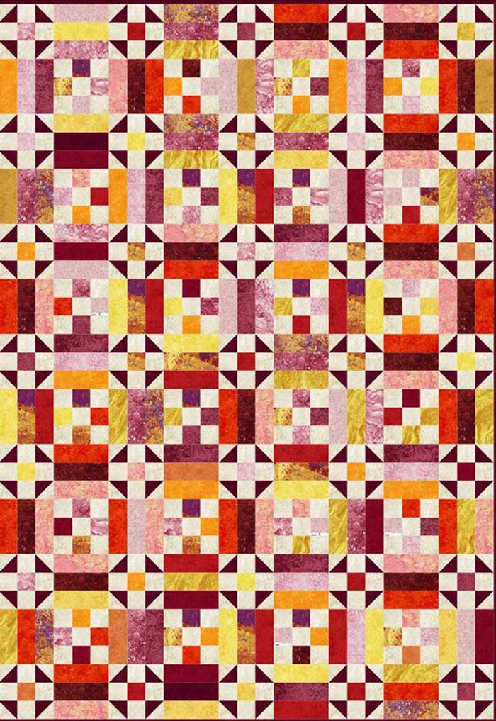 Ruby Red Quilt Pattern UCQ-P28 - Paper Pattern