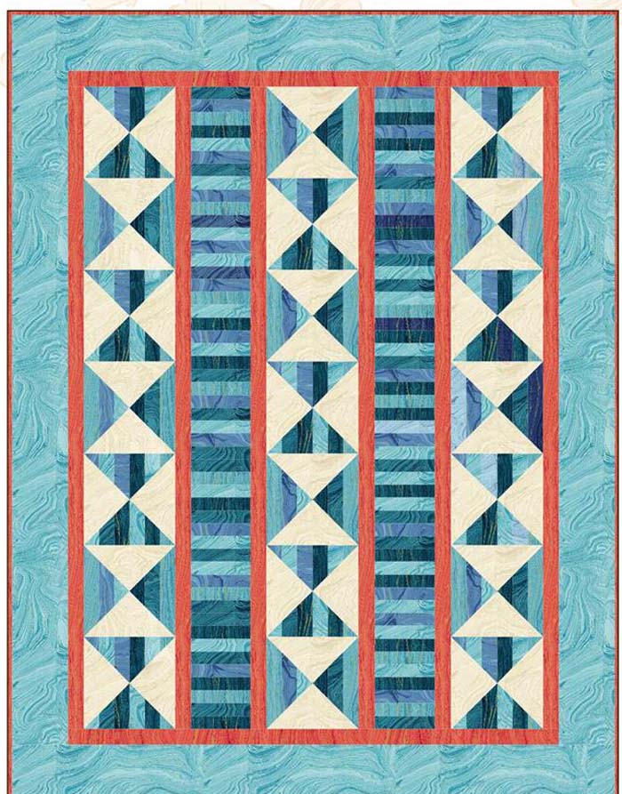 Coral Beach Quilt UCQ-P42e - Downloadable Pattern