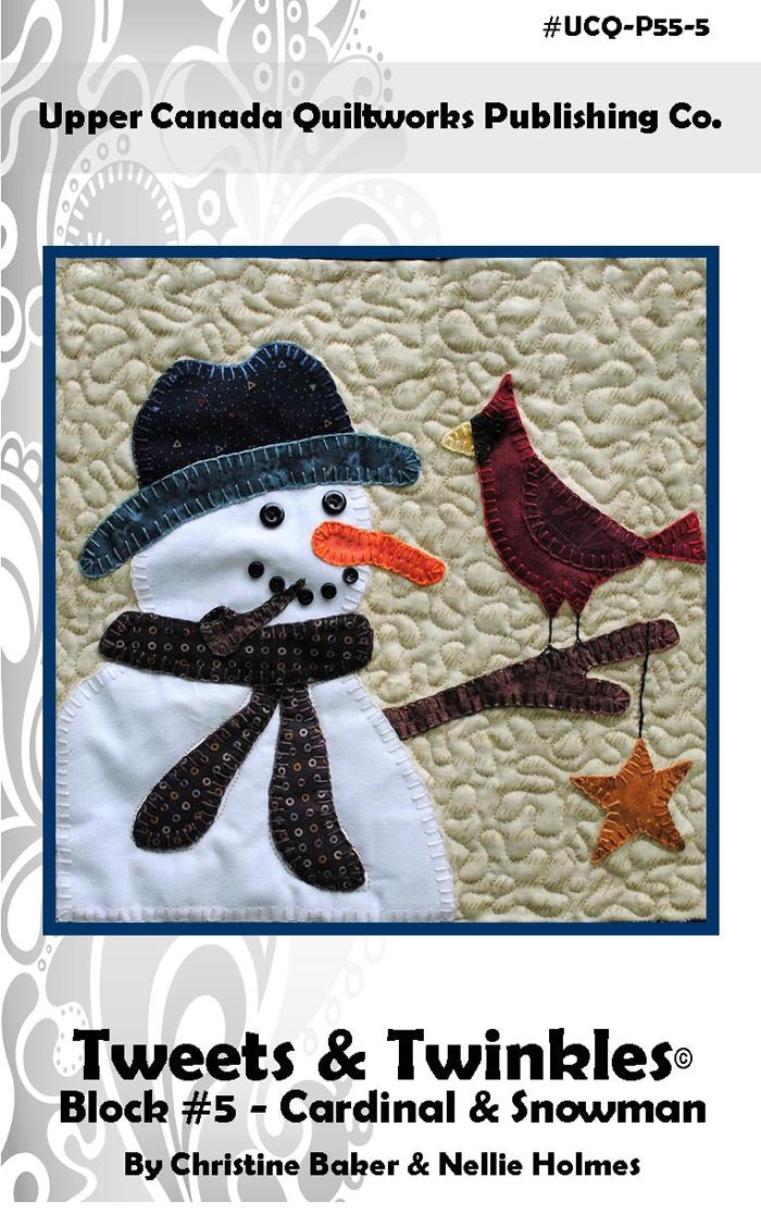 Tweets & Twinkles BOM - Block 5 Cardinal & Snowman UCQ-P555e - Downloadable Pattern