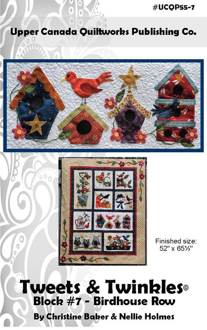 Tweets & Twinkles BOM - Block 7 Birdhouse Row UCQ-P557e - Downloadable Pattern