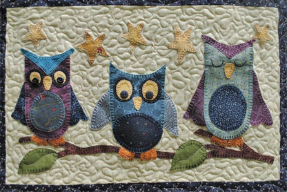 Tweets & Twinkles BOM - Block 8 Sleepy Owls UCQ-P558e - Downloadable Pattern